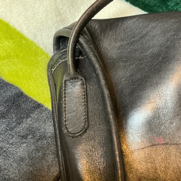 Vintage Coach Black Leather Messenger Bag - Picture 10 of 14